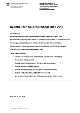 Bericht der Arbeitsinspektion 2018