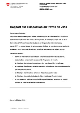 Rapport sur l'inspection du travail en 2018